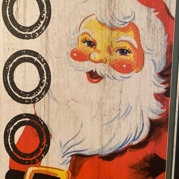 Vintage ThrowBack Retro Rustic Christmas Santa Claus “Ho Ho Ho" Wall Decor Sign - Picture 11 of 11